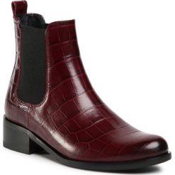 Sztyblety GINO ROSSI - 8484-05A Maroon. Czerwone kozaki damskie Gino Rossi, ze skóry, bez obcasa, na obcasie, bez zapięcia. Za 349,99 zł.