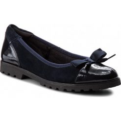 Półbuty TAMARIS - 1-22100-21 Navy Comb 890. Niebieskie półbuty damskie skórzane Tamaris, na obcasie. Za 229,90 zł.