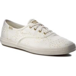Tenisówki KEDS - Ch Mini Bird WF56420 Cream/Gold. Białe półbuty damskie Keds, bez wzorów, z gumy, bez zapięcia. W wyprzedaży za 189,00 zł.