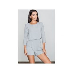 Kombinezon M445 Szary. Szare kombinezony damskie FIGL, xl, z haftami, eleganckie, bez kołnierzyka, z długim rękawem, długie. Za 169,00 zł.