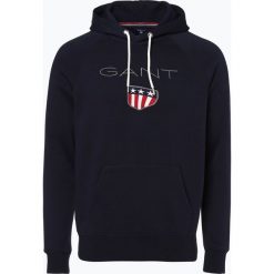 Gant - Męska bluza nierozpinana, niebieski. Niebieskie bejsbolówki męskie GANT, l, z haftami, z kapturem. Za 449,95 zł.