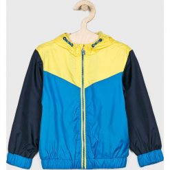 Blukids - Kurtka dziecięca 98-134 cm. Żółte kurtki chłopięce Blukids, bez wzorów, z poliesteru, krótkie, z kapturem. W wyprzedaży za 99,90 zł.