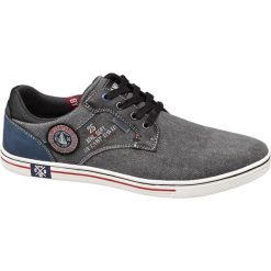 Tenisówki męskie Venture by Camp David popielate. Szare trampki męskie Venture by Camp David, bez wzorów, z materiału, sportowe, bez zapięcia. Za 139,90 zł.