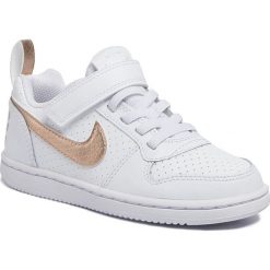 Buty NIKE - Court Borough Low Ep (Psv) BV0748 100 White/Blur/Blur. Białe półbuty dziewczęce Nike, na sznurówki. Za 149,00 zł.