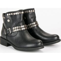 ROCKOWE CZARNE BOTKI. Brązowe botki damskie marki SMALL SWAN. Za 89,90 zł.