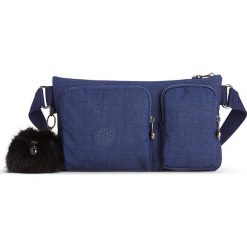 Saszetka "Presto Up" w kolorze niebieskim - 28 x 16,5 x 3 cm. Niebieskie saszetki damskie Kipling, w paski, z tkaniny, bez dodatków. W wyprzedaży za 107,95 zł.