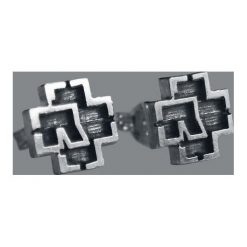 Rammstein Logo Kolczyki - Earpin srebrny. Szare kolczyki damskie Rammstein, srebrne. Za 194,90 zł.