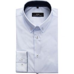 Koszua MICHELE 2 15-04-01. Niebieskie koszule męskie Giacomo Conti, na lato, m, bez wzorów, z bawełny, eleganckie, button down, z długim rękawem. Za 169,00 zł.