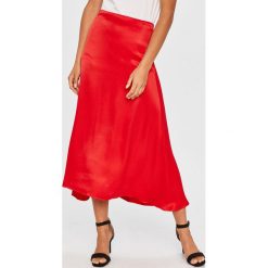 Answear Lab - Spódnica. Czerwone spódniczki damskie Answear Lab, na co dzień, s, bez wzorów, z poliesteru, casualowe, z podwyższonym stanem, midi, proste. Za 129,90 zł.