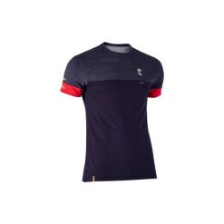 Koszulka do piłki nożnej FF100 Belgia. Czarne t-shirty damskie marki KIPSTA, m, z bawełny. Za 44,99 zł.