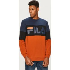 Fila - Bluza. Niebieskie bluzy męskie Fila, s, z nadrukiem, z bawełny, z okrągłym kołnierzem, bez rękawów, bez kaptura. Za 259,90 zł.