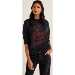Mango - Bluza. Szare bluzy damskie z nadrukiem marki Mango, s, z bawełny, bez kaptura. Za 139,90 zł.