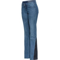 Dżinsy dzwony bonprix niebieski "stone”. Niebieskie jeansy damskie bonprix, z jeansu. Za 59,99 zł.