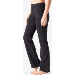 Spodnie dresowe Gym & Pilates Comfort+500 damskie. Czarne spodnie damskie NYAMBA, l, z elastanu. Za 39,99 zł.