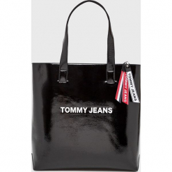 Tommy Jeans - Torebka. Czarne torebki klasyczne damskie Tommy Jeans, z jeansu, duże. Za 579,90 zł.