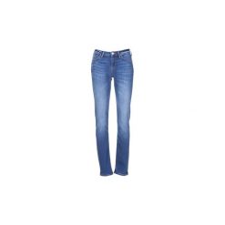 Jeansy slim fit Lee ELLY. Niebieskie jeansy damskie Lee, bez wzorów, z jeansu. Za 257,40 zł.