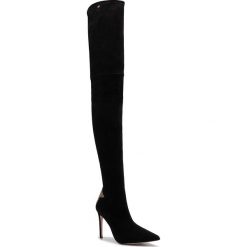 Muszkieterki ELISABETTA FRANCHI - SA-07L-96E2 Nero. Czarne kozaki damskie Elisabetta Franchi, ze skóry, na wysokim obcasie, bez zapięcia. Za 3879,00 zł.
