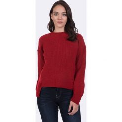Sweter w kolorze bordowym. Czerwone bez kategorii marki Felix Hardy, l, ze splotem, z okrągłym kołnierzem. W wyprzedaży za 139,95 zł.