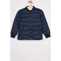 Tommy Hilfiger - Kurtka dziecięca 110-176 cm. Niebieskie kurtki chłopięce TOMMY HILFIGER, bez wzorów, z poliesteru, krótkie, bez kaptura. W wyprzedaży za 449,90 zł.