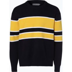 Calvin Klein Jeans - Sweter męski, niebieski. Niebieskie swetry męskie marki Calvin Klein Jeans, m, w paski, z jeansu, bez kołnierzyka, bez kaptura. Za 449,95 zł.