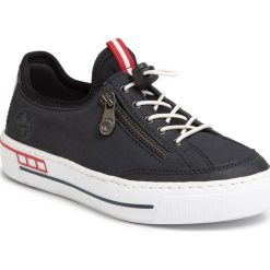 Sneakersy RIEKER - L8861-14 Blau. Niebieskie półbuty damskie Rieker, z materiału. Za 259,00 zł.