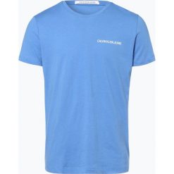 Calvin Klein Jeans - T-shirt męski, niebieski. Niebieskie t-shirty męskie Calvin Klein Jeans, l, z napisami, z jeansu. Za 129,95 zł.