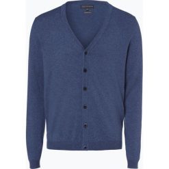 Finshley & Harding - Kardigan męski, niebieski. Niebieskie swetry rozpinane męskie Finshley & Harding, m, prążkowane. Za 179,95 zł.