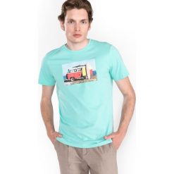 Jack & Jones Hotel Koszulka Niebieski Zielony. Niebieskie podkoszulki męskie l, z nadrukiem, z bawełny. Za 66,95 zł.