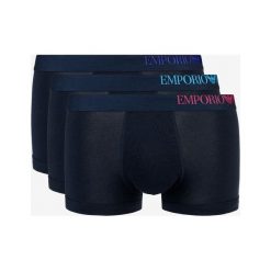 Emporio Armani 3-pack Bokserki Niebieski. Niebieskie bokserki męskie Emporio Armani, bez wzorów, z elastanu. Za 192,95 zł.