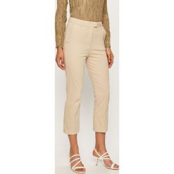 MAX&Co. - Spodnie. Brązowe spodnie damskie MAX&Co., z haftami, z elastanu, z podwyższonym stanem. Za 589,90 zł.