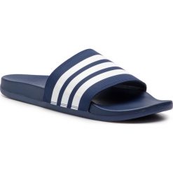 Klapki adidas - adilette Comfort B42114 Dk Blue/Ftwwht/Dk Blue. Niebieskie klapki męskie Adidas, bez wzorów, ze skóry ekologicznej. Za 149,00 zł.