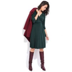 Fille Du Couturier Sukienka Damska Estelle 38 Zielony. Zielone sukienki z falbanami Fille Du Couturier. Za 229,00 zł.