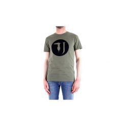 T-shirty z krótkim rękawem Trussardi 52T00252-1T001675. Zielone t-shirty męskie Trussardi, s, bez wzorów, bez kołnierzyka, krótkie. Za 202,53 zł.