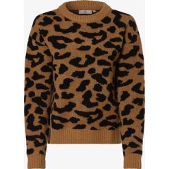 Minimum - Sweter damski z dodatkiem moheru – Analine, brązowy. Pomarańczowe swetry damskie Minimum, l, bez wzorów, z dzianiny, bez rękawów, bez kaptura. Za 399,95 zł.