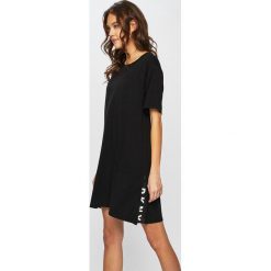 Dkny - Koszula piżamowa. Czarne piżamy damskie DKNY, s, bez wzorów, z elastanu, bez rękawów. Za 339,90 zł.