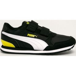 Puma - Buty dziecięce ST Runner v2 Nl V Ps. Czarne trampki chłopięce Puma, bez wzorów, ze skóry, sportowe, bez zapięcia. Za 179,90 zł.