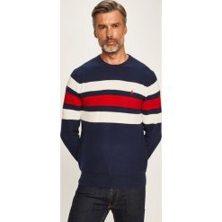 Polo Ralph Lauren - Sweter. Niebieskie swetry męskie Polo Ralph Lauren, xl, bez wzorów, z bawełny, z okrągłym kołnierzem, bez kaptura. Za 679,90 zł.