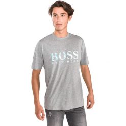 BOSS Hugo Boss Teecher 4 Koszulka Szary. Szare podkoszulki męskie BOSS Hugo Boss, l, z haftami, z bawełny, bez kołnierzyka, z krótkim rękawem, krótkie. Za 266,95 zł.