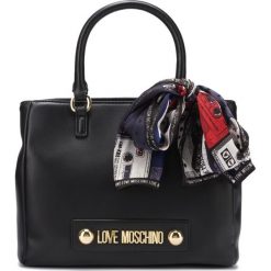 Love Moschino Torebka Czarny. Czarne torebki klasyczne damskie w paski, z materiału. Za 927,95 zł.