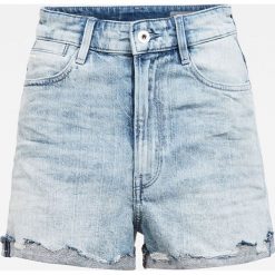 G-Star Raw - Szorty jeansowe. Niebieskie szorty damskie G-Star RAW, l, bez wzorów, z elastanu, retro, z podwyższonym stanem. Za 369,90 zł.