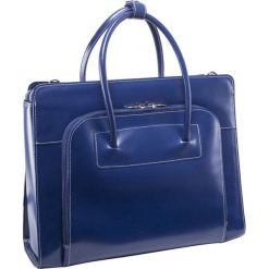 Skórzana teczka damska Mcklein Lake Forest 94337 na laptopa 15,4" granatowa - Granatowy. Niebieskie aktówki damskie Mcklein, w paski, ze skóry, bez dodatków. Za 783,02 zł.