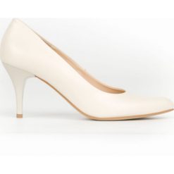 Szpilki - skóra naturalna - model 972 - kolor ecru. Czółenka damskie Zapato, bez wzorów, ze skóry, bez obcasa, na szpilce. Za 319,00 zł.