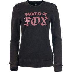 FOX bluza damska Moto X Crew S czarna. Czarne bluzy damskie FOX, s, z nadrukiem, bez rękawów, bez kaptura. W wyprzedaży za 169,00 zł.