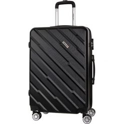 Walizka w kolorze czarnym - 40 x 66 x 27 cm. Czarne walizki Crazy sales, bez wzorów, z materiału. W wyprzedaży za 189,95 zł.