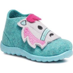Kapcie SUPERFIT - 1-000295-7500 M Turchese. Niebieskie sandały dziewczęce Superfit, z tworzywa sztucznego, bez zapięcia. Za 129,00 zł.