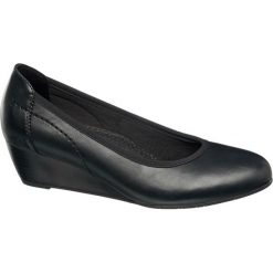 Buty ślubne damskie: czółenka na koturnie Easy Street czarne