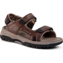 Sandały SKECHERS - Hirano 204106/BRN Brown. Pomarańczowe klapki męskie Skechers, ze skóry ekologicznej, bez zapięcia. W wyprzedaży za 179,00 zł.