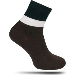 Ciemne Brązowe Skarpetki -ALTIES- Męskie, w Paski SKALTS0065. Pomarańczowe skarpetki męskie Alties, w paski, z tkaniny. Za 9,90 zł.