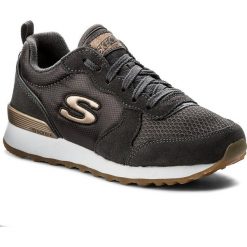 Sneakersy SKECHERS - Goldn Gurl 111/CCL Charcoal. Szare półbuty damskie Skechers, bez wzorów, ze skóry, bez obcasa, na płaskiej podeszwie, bez zapięcia. W wyprzedaży za 219,00 zł.