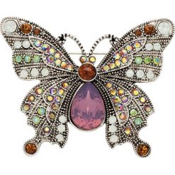 Broszki damskie: Broszka „Motyl” bonprix srebrny